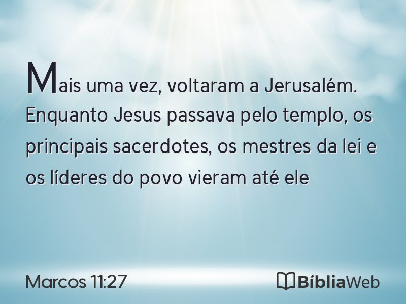Marcos 11:27 em imagem para compartilhar