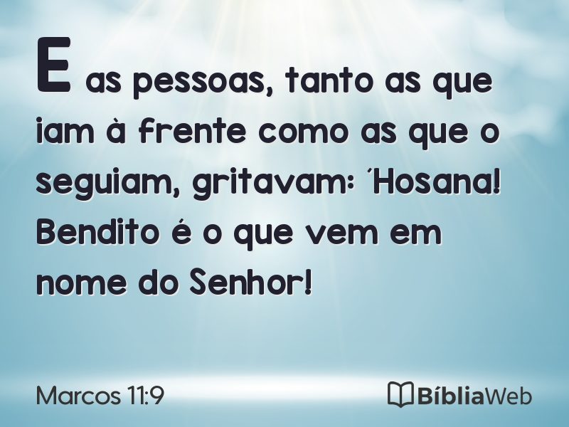 Marcos 11:9 em imagem para compartilhar