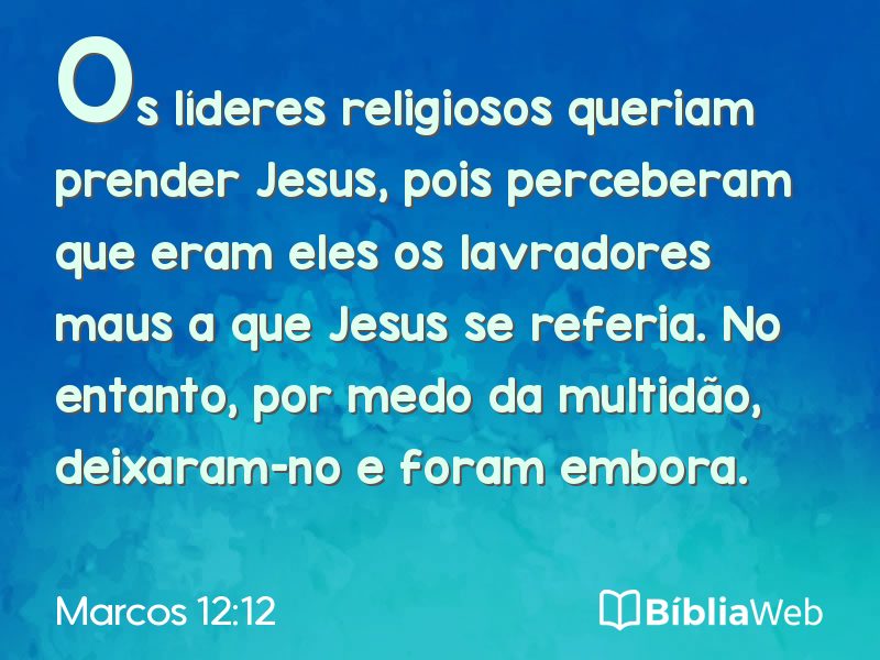 Marcos 12:12 em imagem para compartilhar