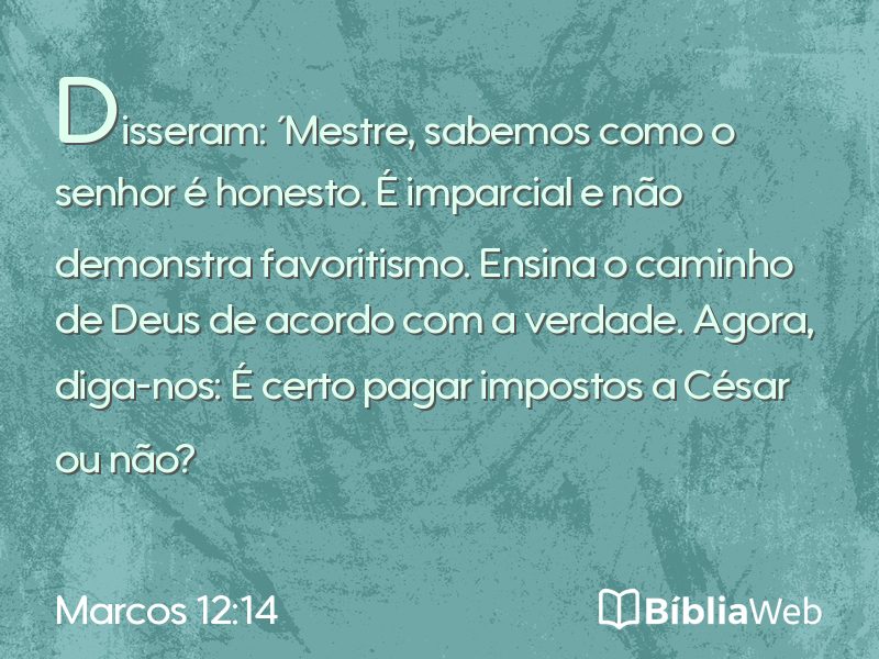 Marcos 12:14 em imagem para compartilhar