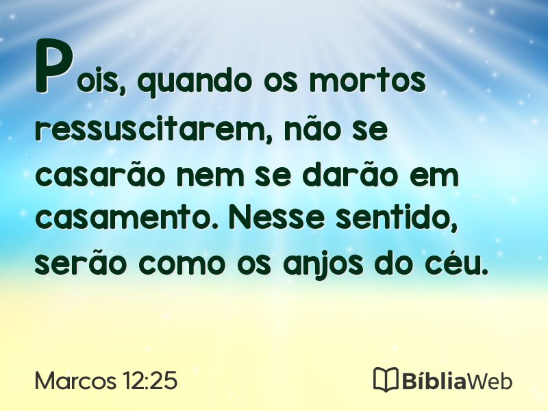 Marcos 12:25 em imagem para compartilhar