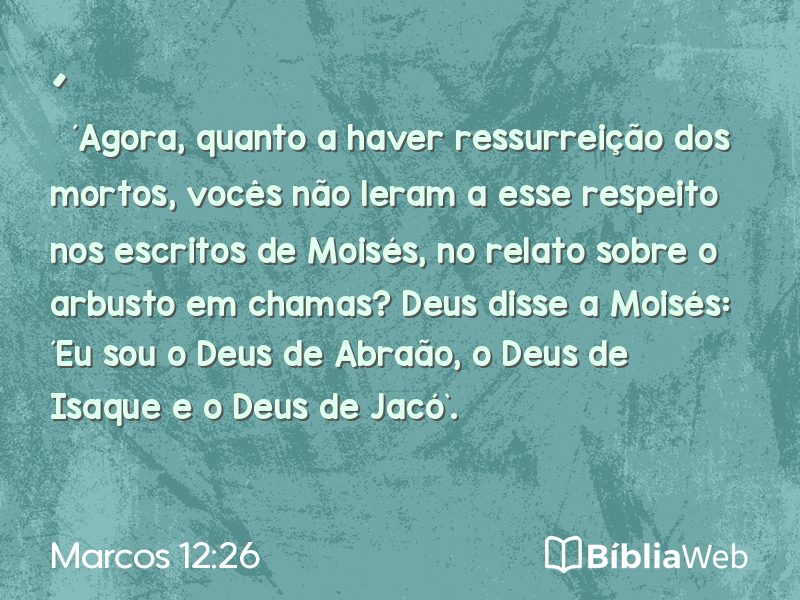 Marcos 12:26 em imagem para compartilhar