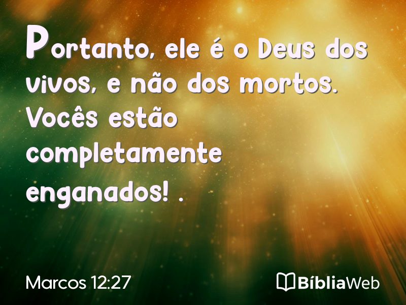 Marcos 12:27 em imagem para compartilhar