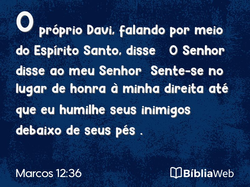 Marcos 12:36 em imagem para compartilhar