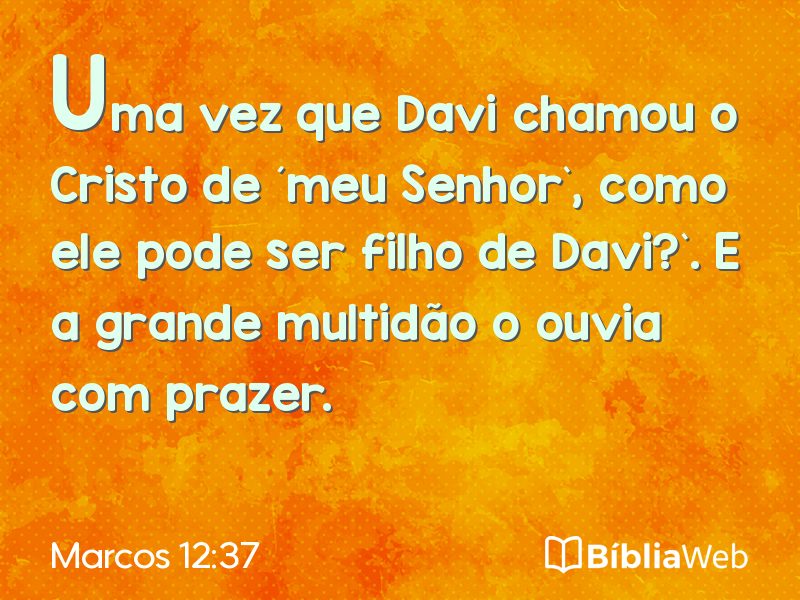 Marcos 12:37 em imagem para compartilhar