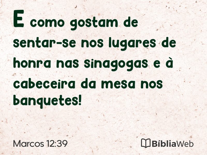 Marcos 12:39 em imagem para compartilhar