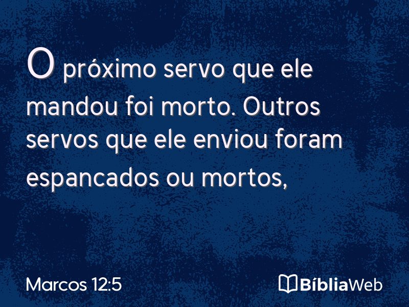 Marcos 12:5 em imagem para compartilhar