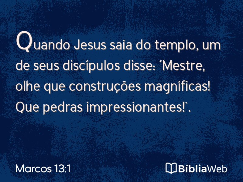 Marcos 13:1 em imagem para compartilhar