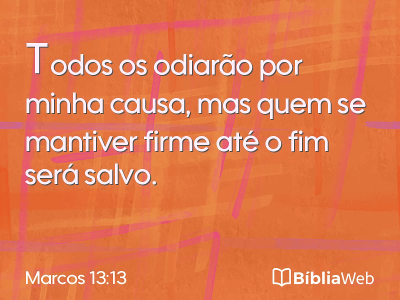 Marcos 13:13 em imagem para compartilhar