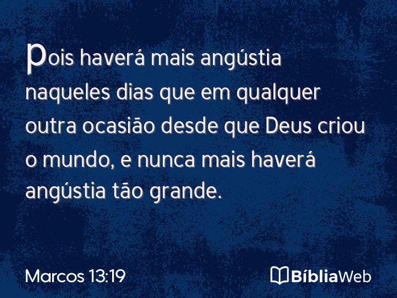 Marcos 13:19 em imagem para compartilhar