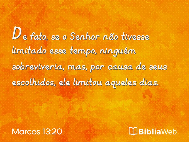 Marcos 13:20 em imagem para compartilhar