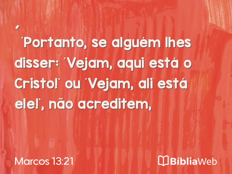 Marcos 13:21 em imagem para compartilhar
