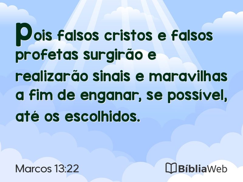 Marcos 13:22 em imagem para compartilhar