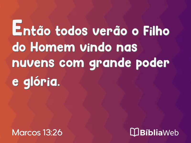 Marcos 13:26 em imagem para compartilhar