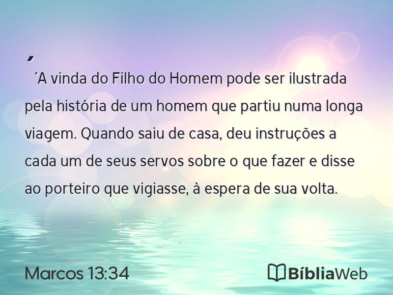 Marcos 13:34 em imagem para compartilhar