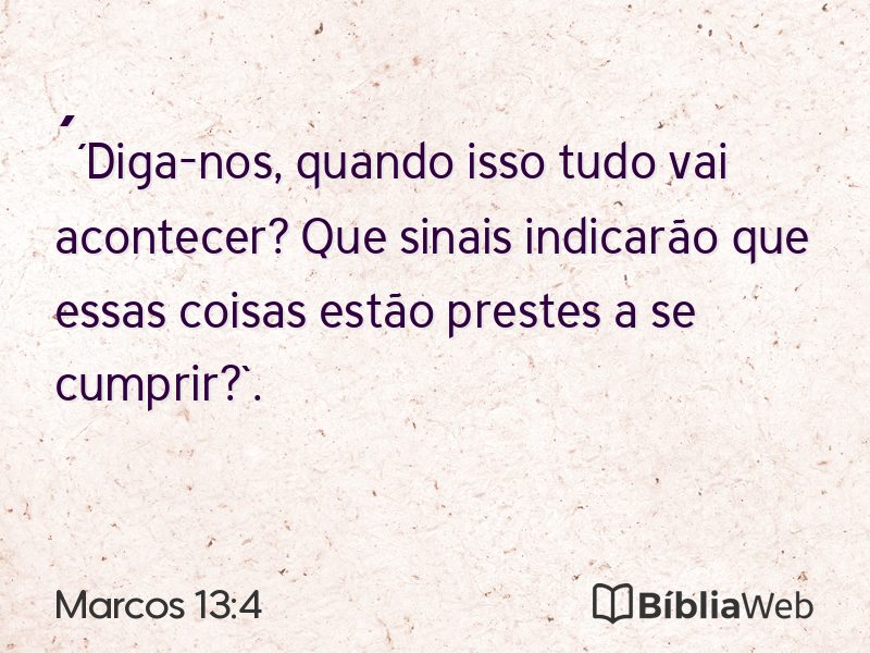 Marcos 13:4 em imagem para compartilhar