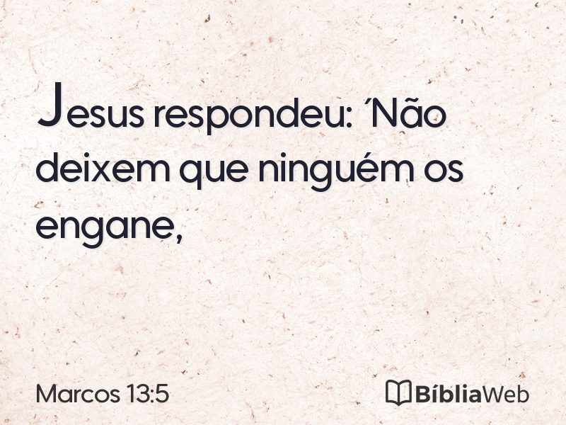 Marcos 13:5 em imagem para compartilhar