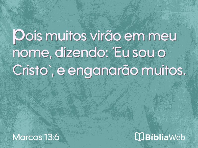 Marcos 13:6 em imagem para compartilhar