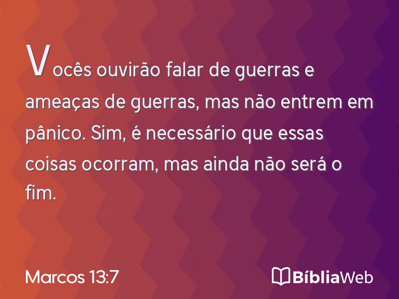 Marcos 13:7 em imagem para compartilhar