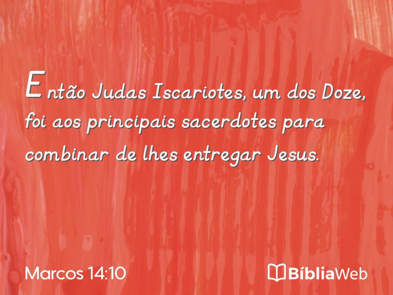 Marcos 14:10 em imagem para compartilhar