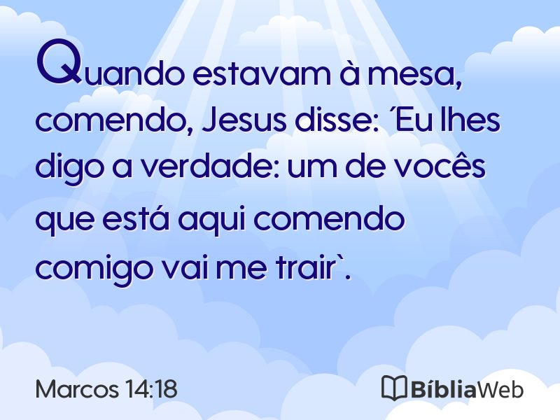 Marcos 14:18 em imagem para compartilhar