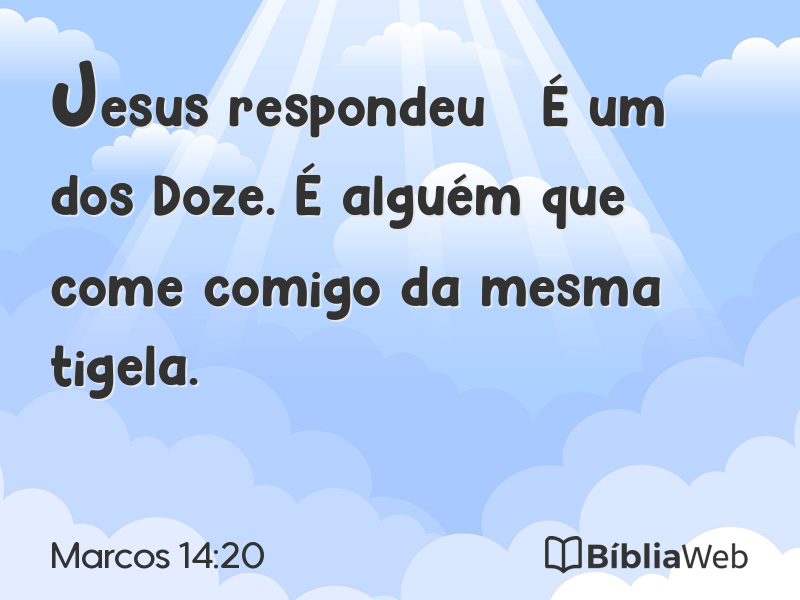 Marcos 14:20 em imagem para compartilhar