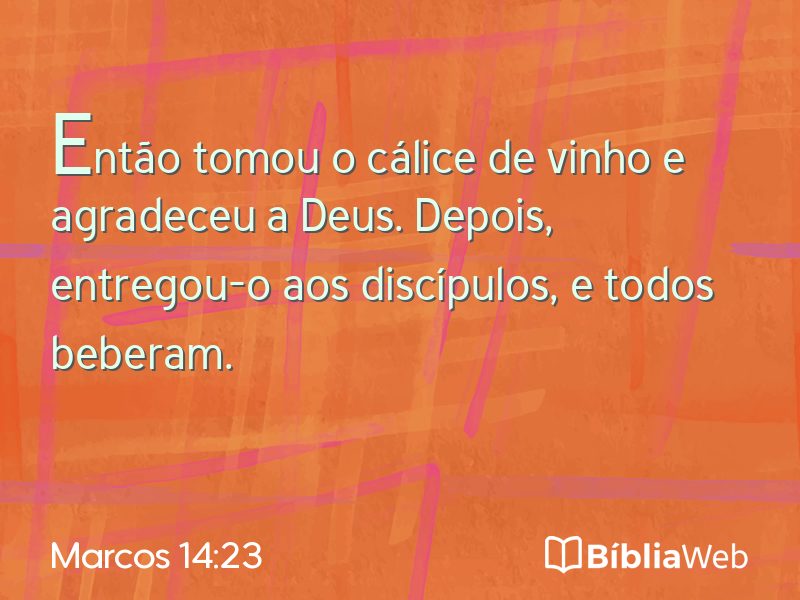 Marcos 14:23 em imagem para compartilhar