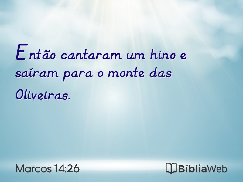 Marcos 14:26 em imagem para compartilhar