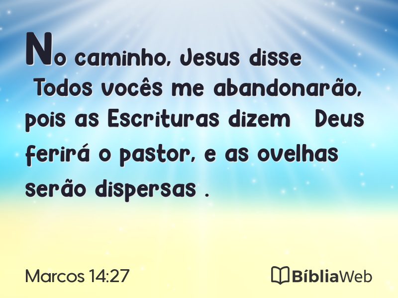 Marcos 14:27 em imagem para compartilhar