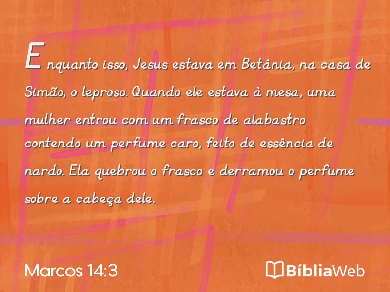 Marcos 14:3 em imagem para compartilhar