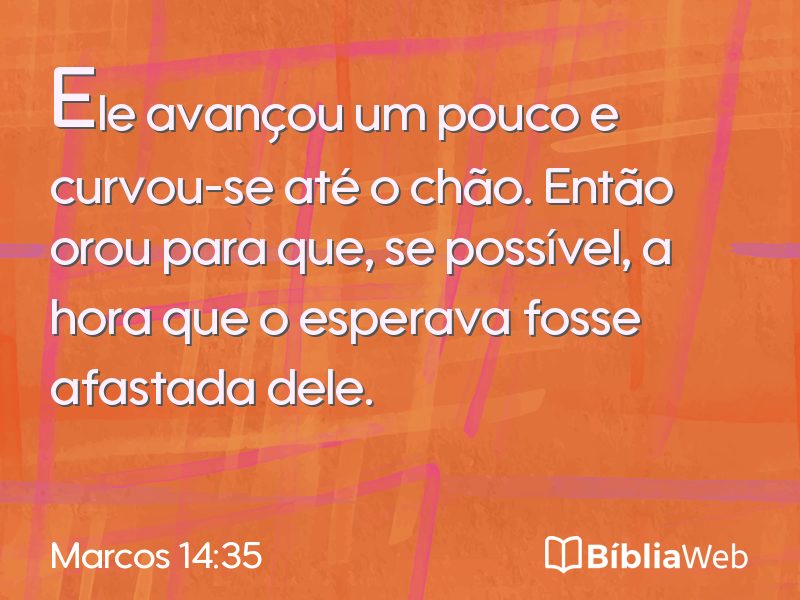 Marcos 14:35 em imagem para compartilhar