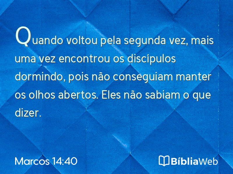 Marcos 14:40 em imagem para compartilhar