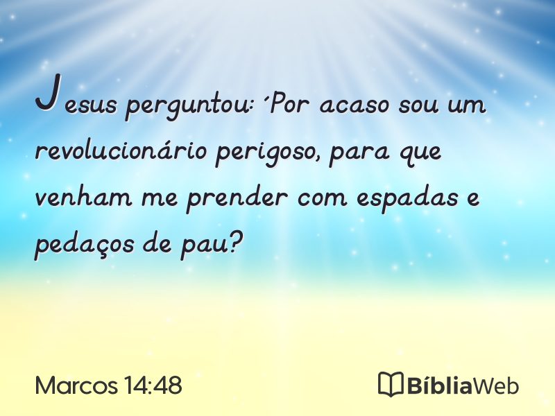 Marcos 14:48 em imagem para compartilhar