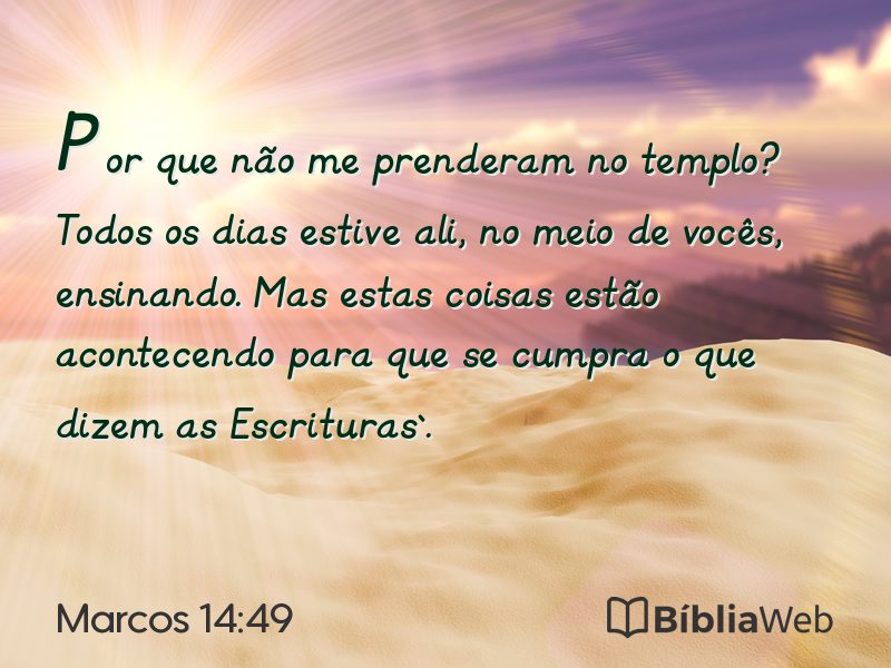 Marcos 14:49 em imagem para compartilhar