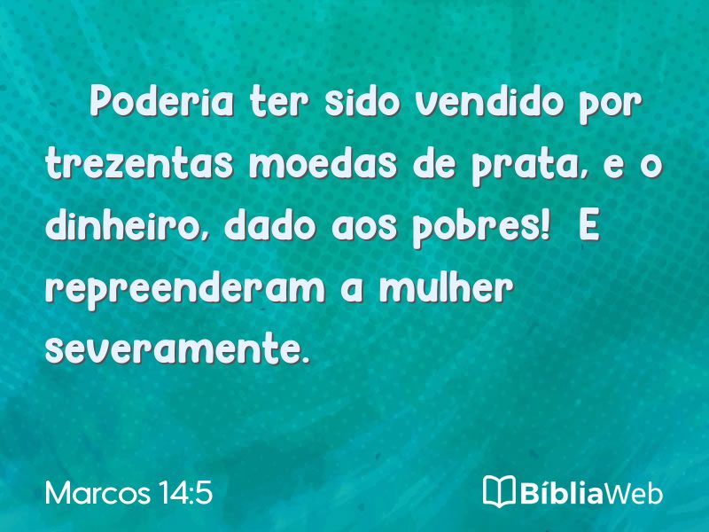 Marcos 14:5 em imagem para compartilhar