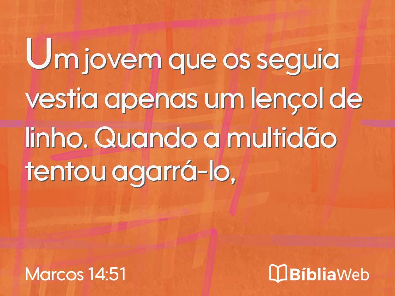 Marcos 14:51 em imagem para compartilhar