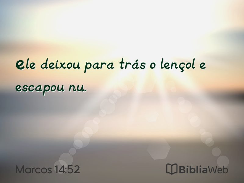Marcos 14:52 em imagem para compartilhar
