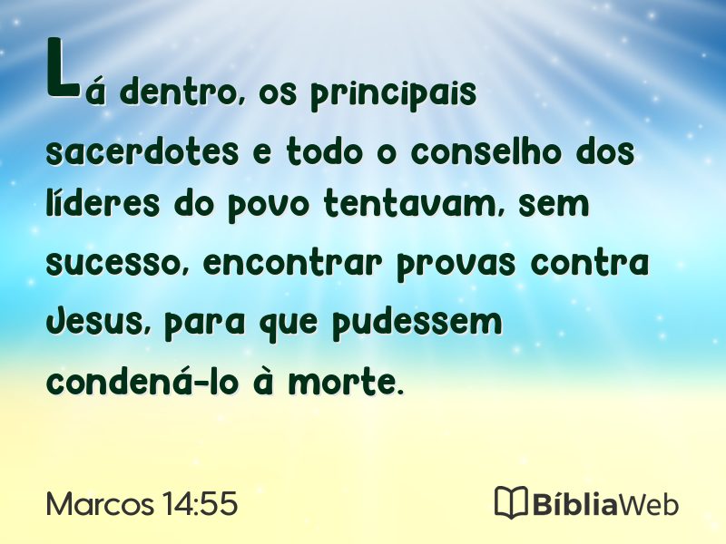 Marcos 14:55 em imagem para compartilhar