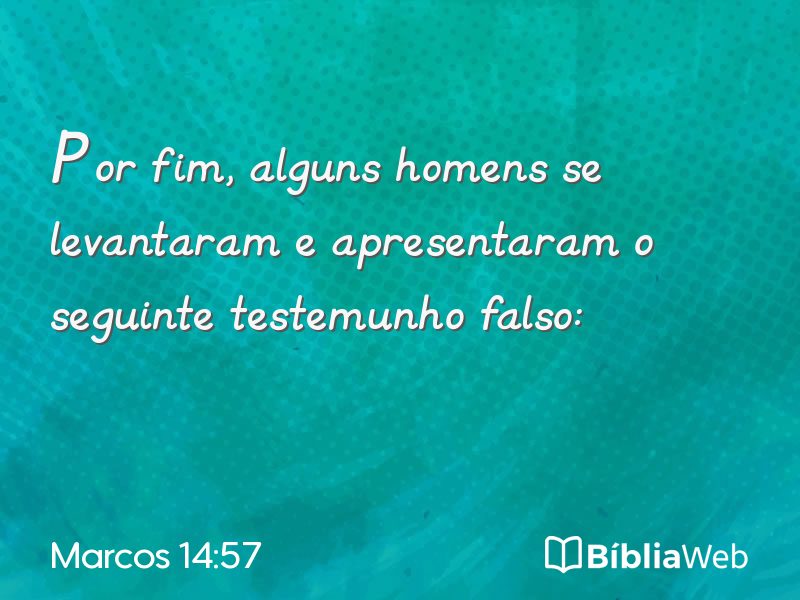 Marcos 14:57 em imagem para compartilhar