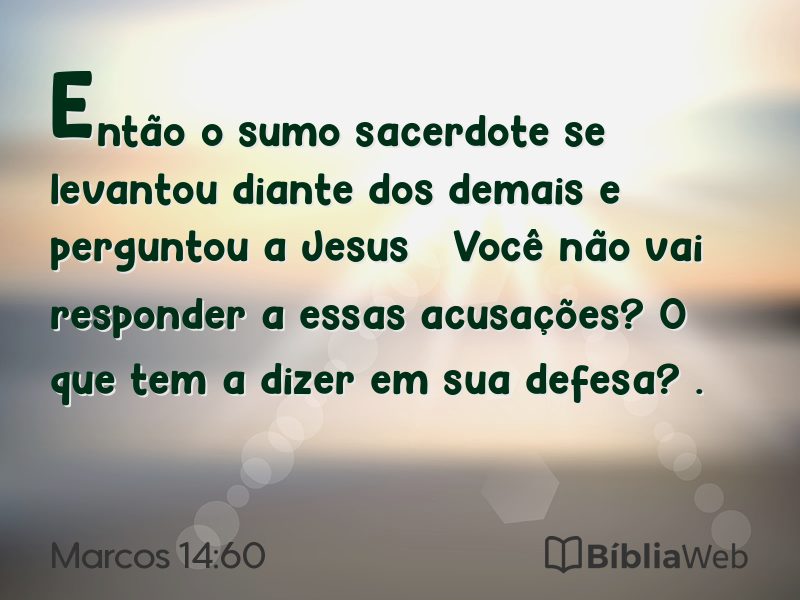 Marcos 14:60 em imagem para compartilhar