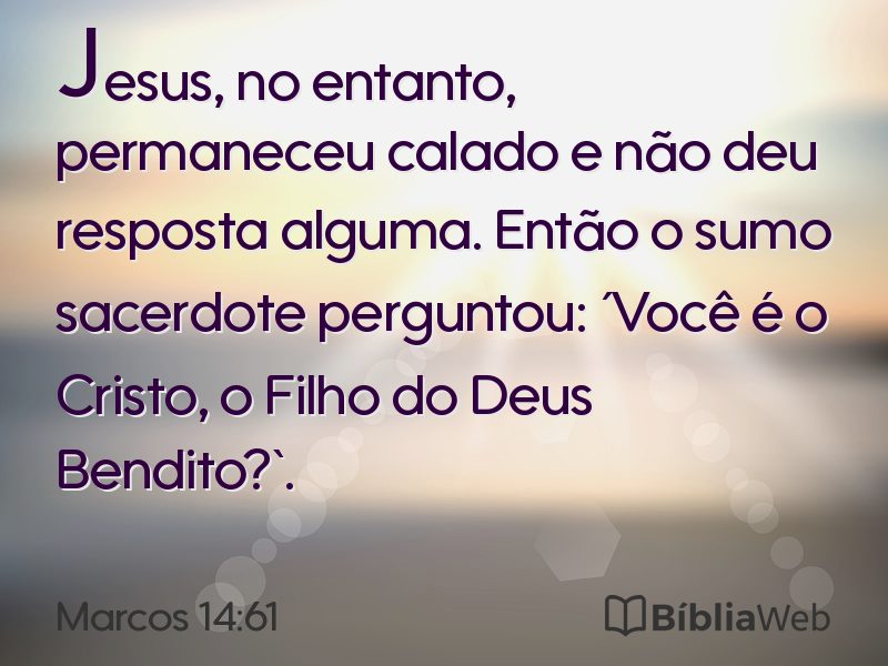 Marcos 14:61 em imagem para compartilhar