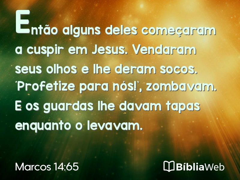 Marcos 14:65 em imagem para compartilhar