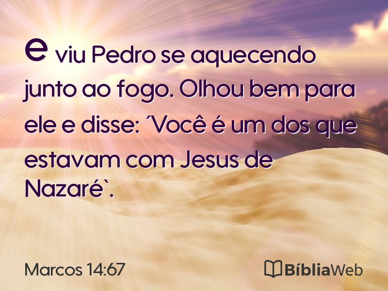Marcos 14:67 em imagem para compartilhar