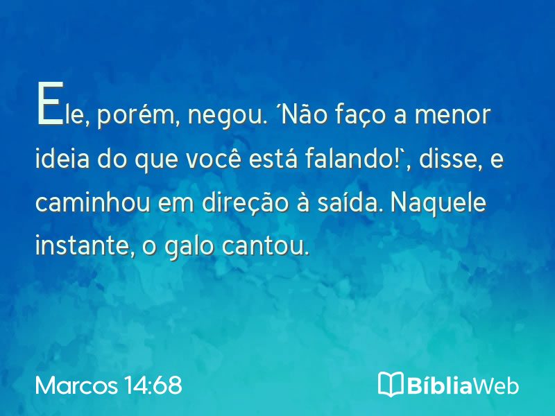 Marcos 14:68 em imagem para compartilhar