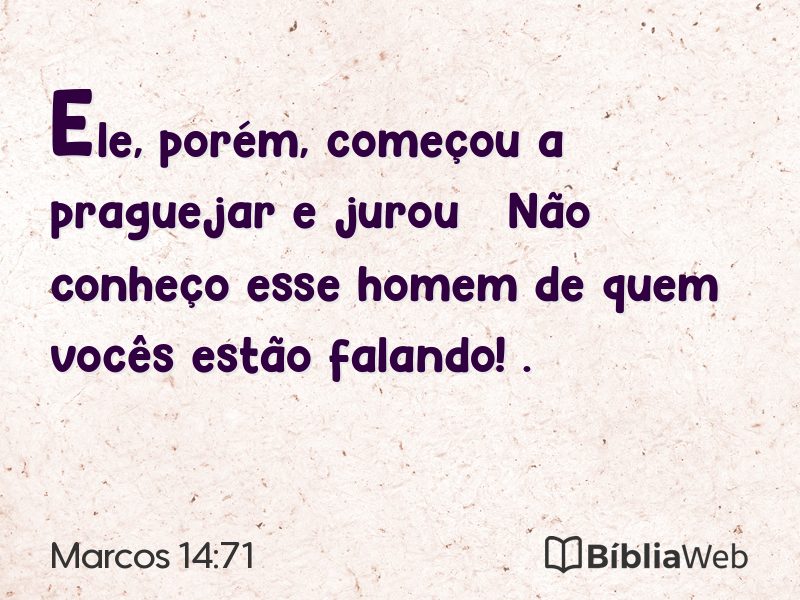 Marcos 14:71 em imagem para compartilhar