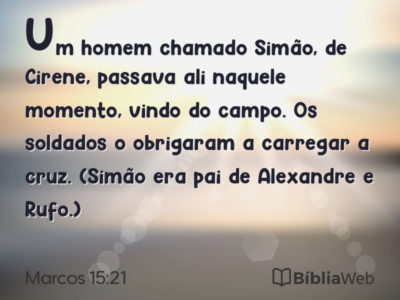 Marcos 15:21 em imagem para compartilhar