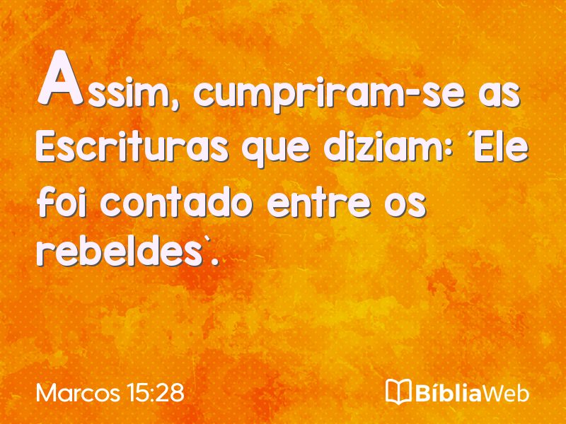 Marcos 15:28 em imagem para compartilhar