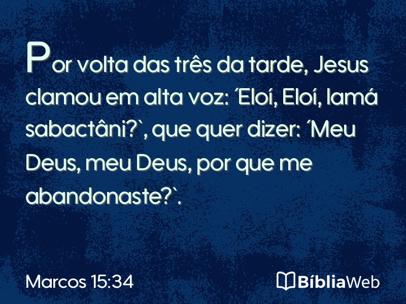 Marcos 15:34 em imagem para compartilhar