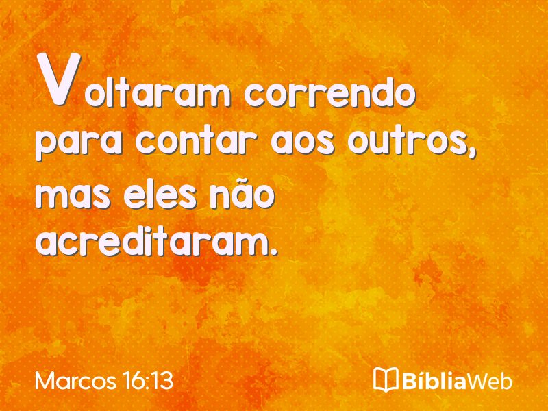 Marcos 16:13 em imagem para compartilhar