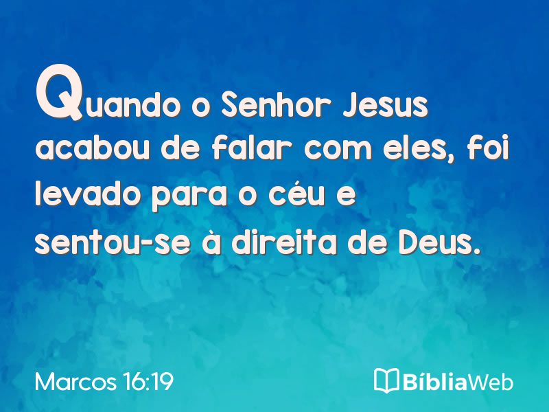 Marcos 16:19 em imagem para compartilhar